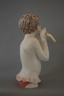  Girl with a Flute(fish) H 60cm.
