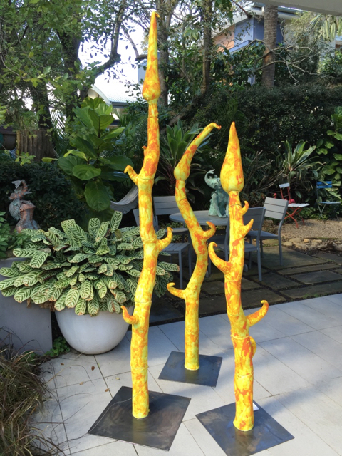 Finished Totems in the Garden H 215cm.
